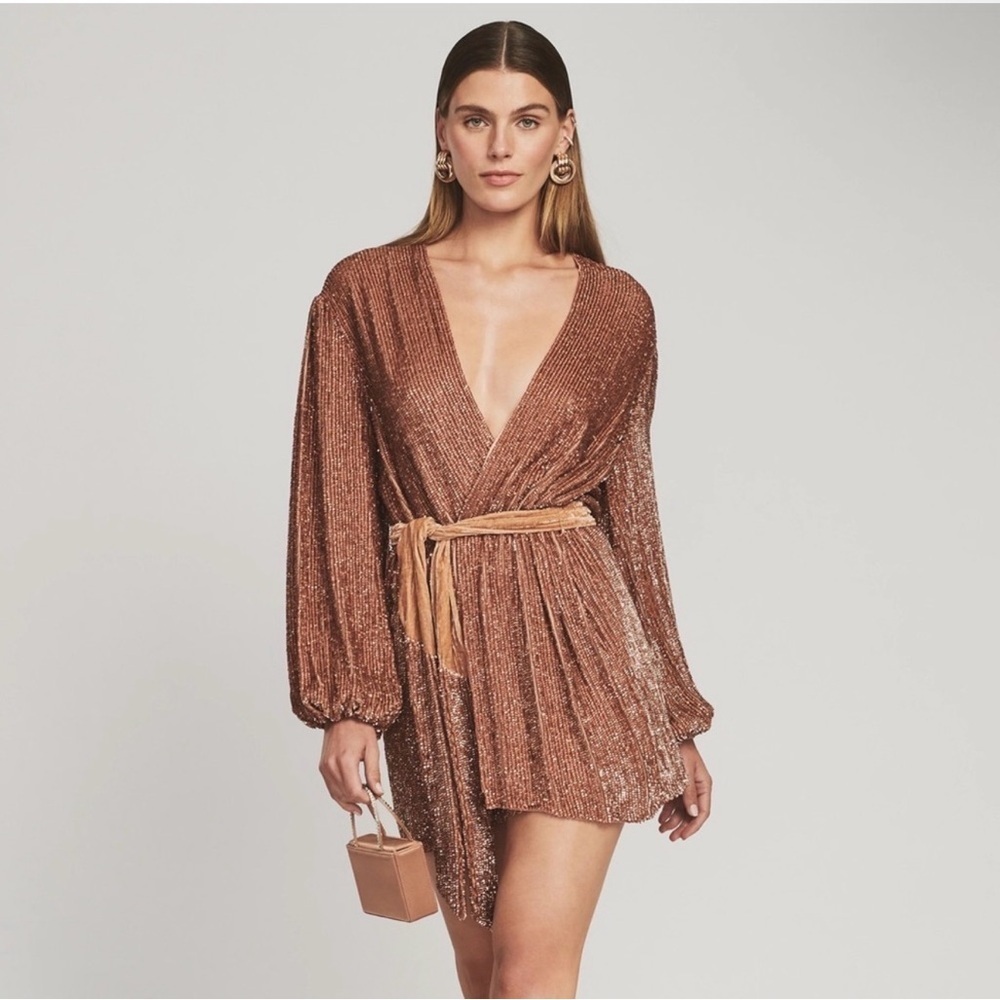 Retrofete Gabrielle Robe Dress in Bronze